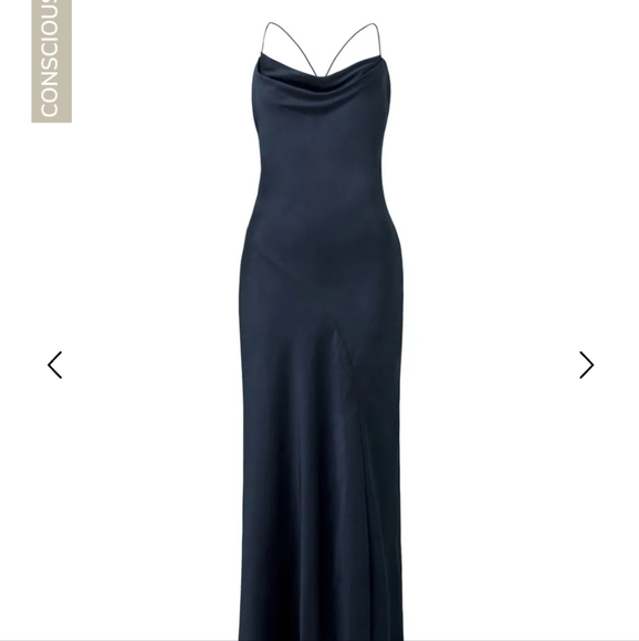 Worn once EverNew navy slip dress - Picture 2 of 9